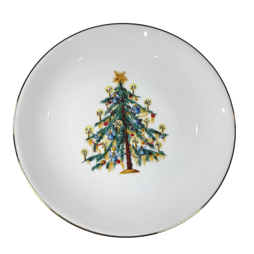 Hutschenreuther Germany Christmas Plate Nativity Scene‎ and Christmas Tree Set 2